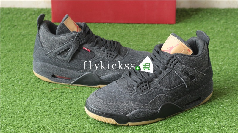 2018 Levi\'s x Air Jordan 4 Black